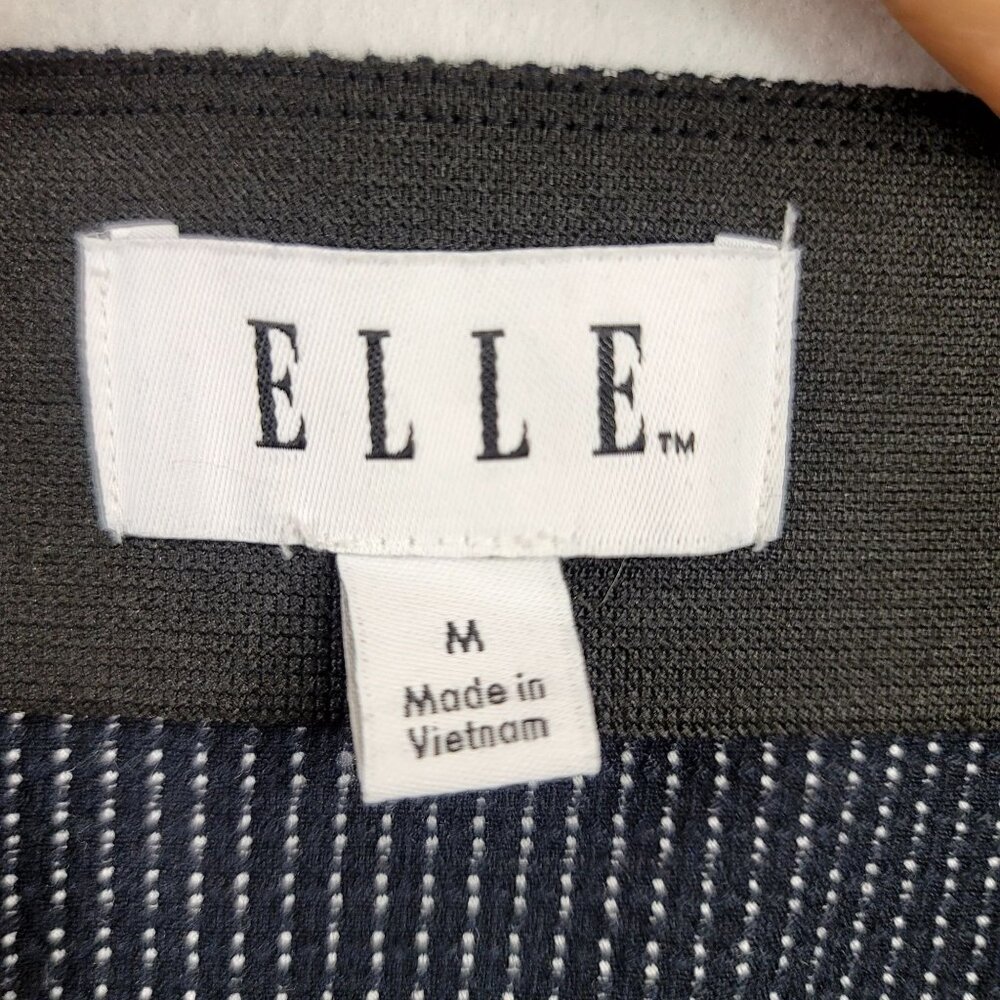 Elle Womens Black Dot Mini Skirt Faux Leather Trim Pockets Medium - Picture 3 of 7